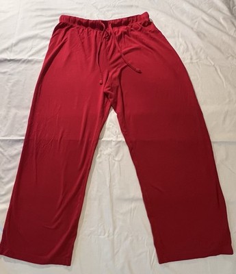 PM Cabernet Petites by Sleep Sense Sleep Pants Red  Cotton Modal Spandex