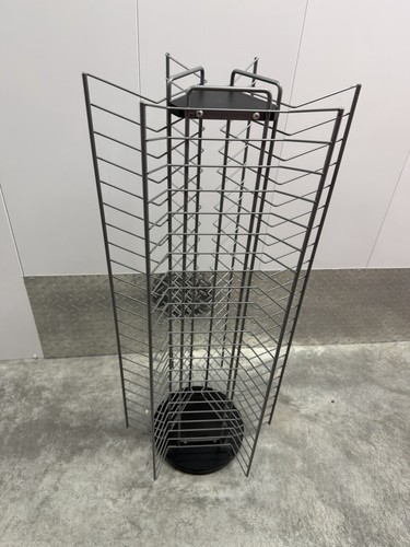 💿Vintage VHS/DVD/Game Rotating Wire Media Storage Tower 78 VHS-156 DVD’s💿