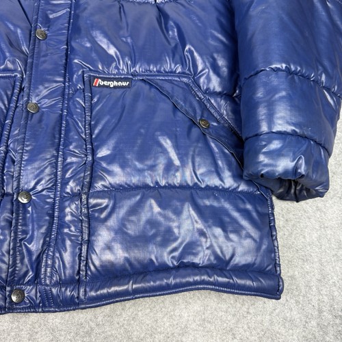 Giacca Berghaus vintage uomo grande blu palo puffer cappotto isolato ripstop anni 80 - Foto 3 di 15