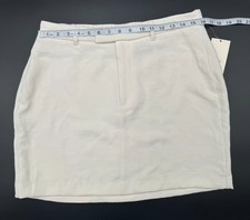 A NEW DAY Women's Skirt M NWT Cream Flat Front Elastic Waist