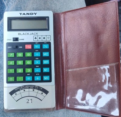 Vintage TANDY Radio Shack 60-2167 Pocket Blackjack-21 Calculator Works!!
