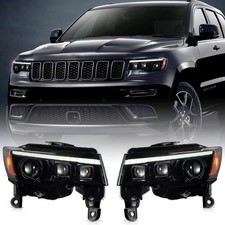 For 2014-2022 Jeep Grand Cherokee Full Led Tri-projector Headlights Wsequential