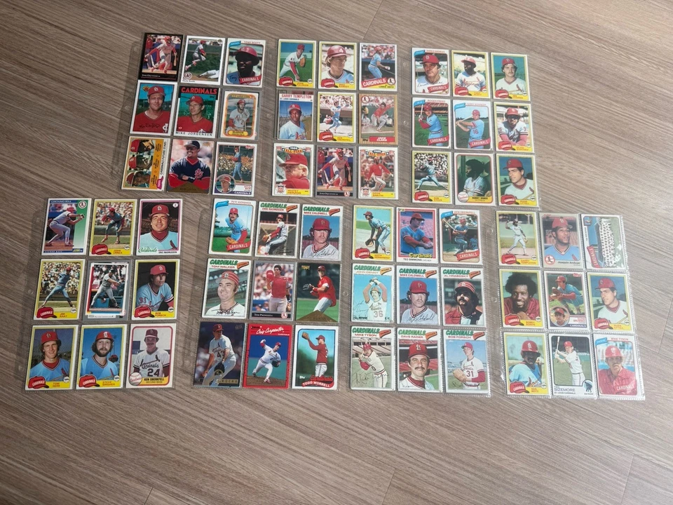 Lote de tarjetas de béisbol de los Cardenales de San Luis - Ozzie Smith, Brock, Gibson, McGee Foto 2 de 4