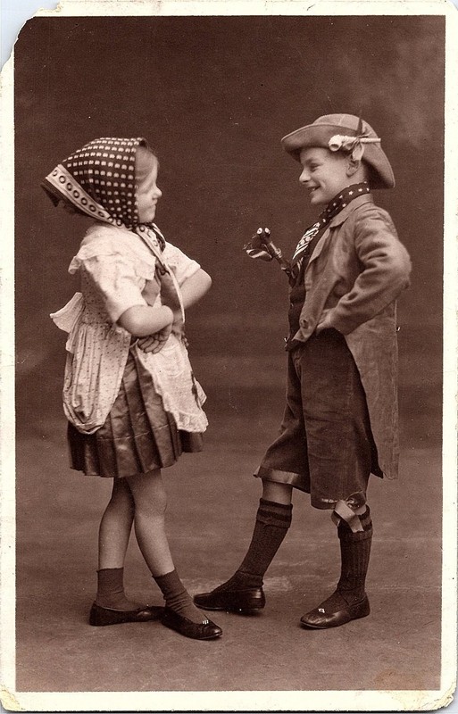 1924 RPPC Children in Costume Alec Roberts Portobello Edinburgh Scotland Real