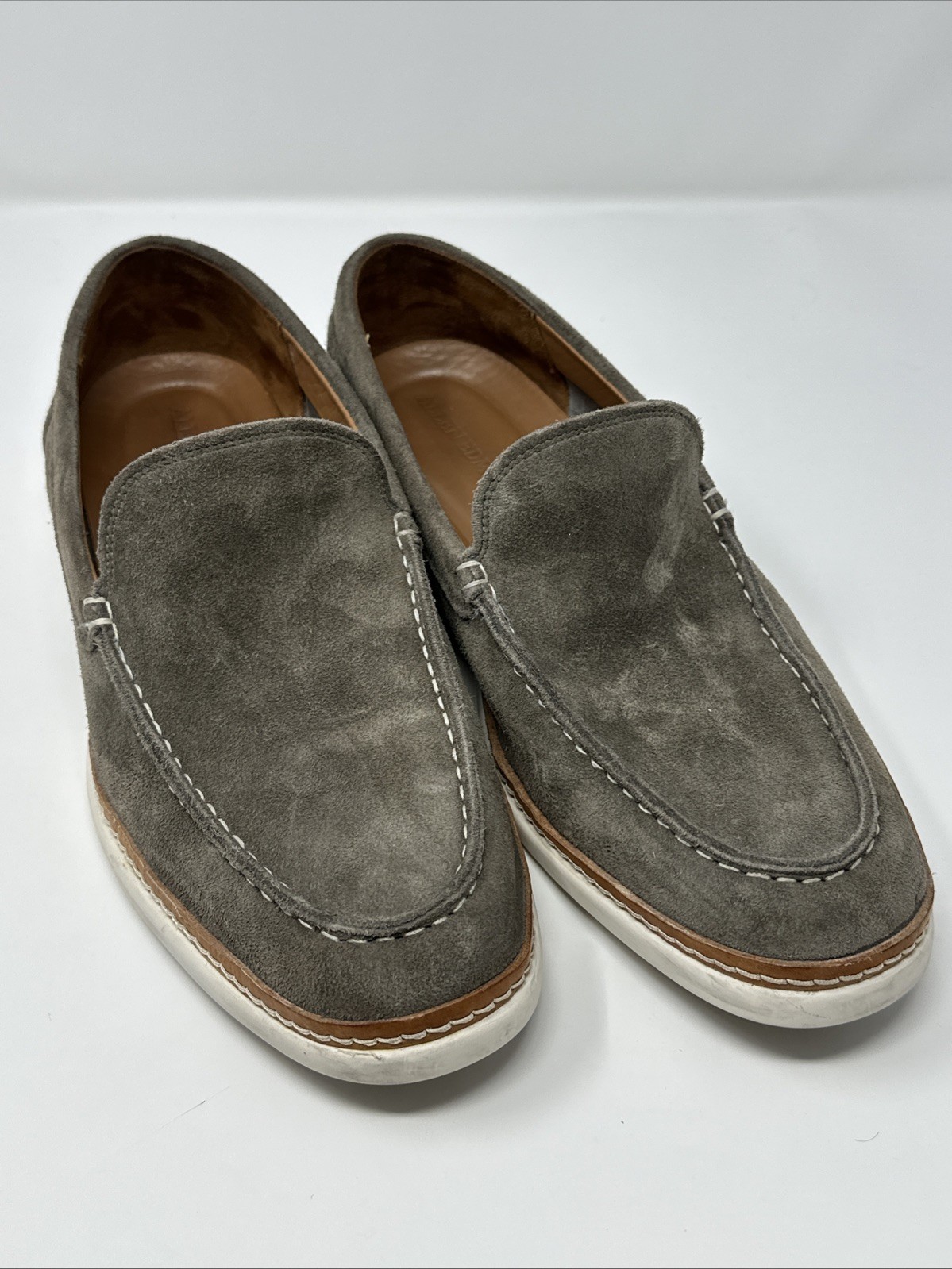 Allen Edmonds Wilder Suede Venetian Loafers Slip On Dress Shoes Blue Mens Sz 10D