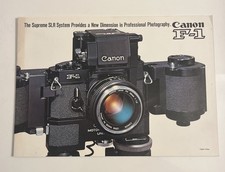 VINTAGE Canon F-1 Supreme SLR Camera System Features Guide Brochure