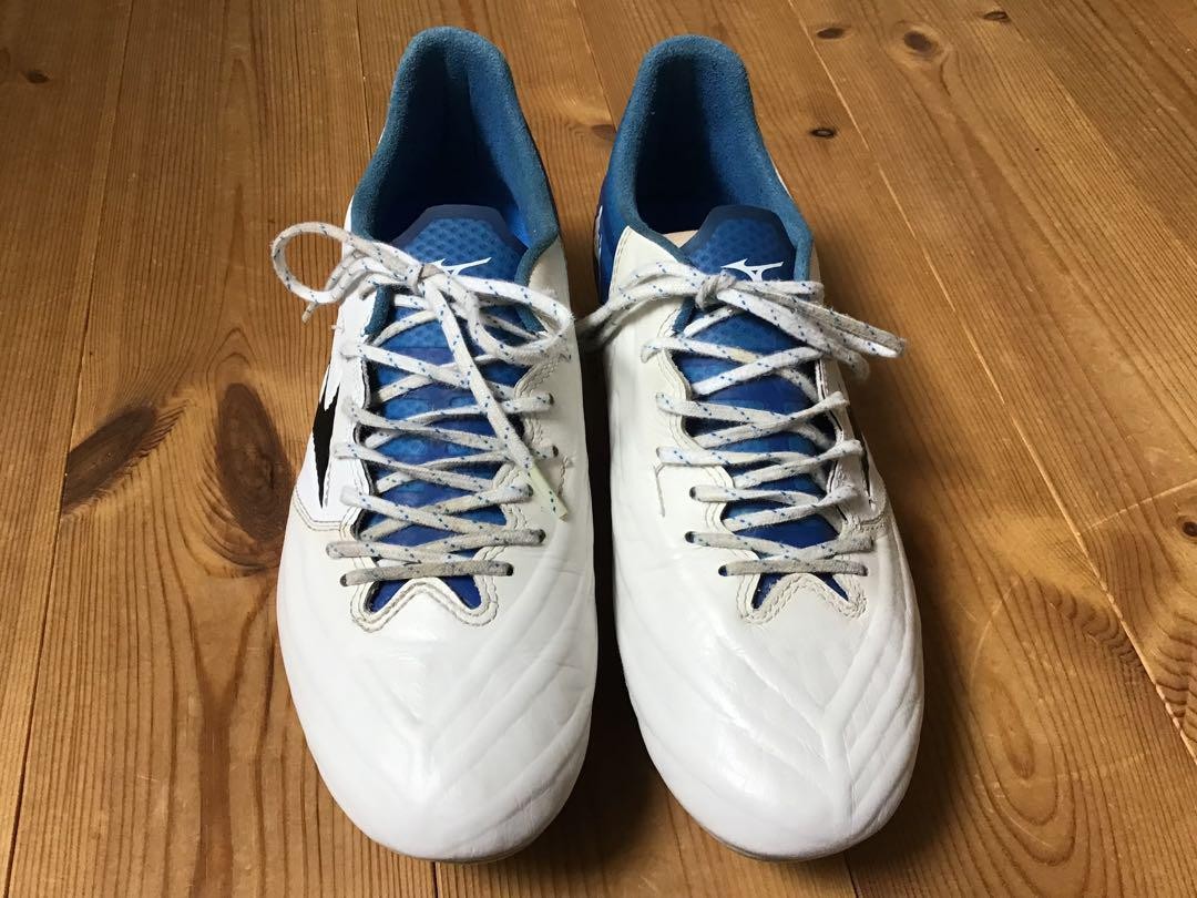 Mizuno Rebula ミズノ レビュラエリート26cm Mizuno Rebula Elite Soccer Shoes White/Blue JP 26cm US 8.5