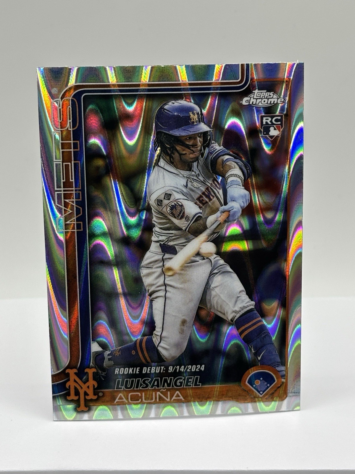 2025 Topps Chrome Update Luisangel Acuna #USC53 RayWave Refractor RC Mets
