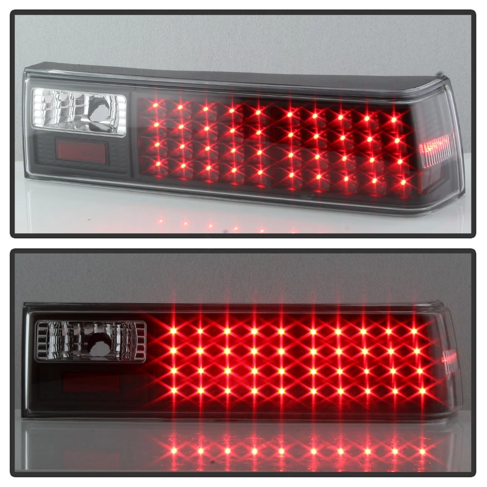 Black 1987-1993 Ford Mustang LED Tail Lights Brake Lamps 87-93 Left+Right Pair — 第 4/4 张图片