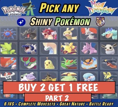   Pokemon Legends ZA   SHINY/Non Shiny / 6IV / Battle Ready! B2G1 FREE! / Part 2