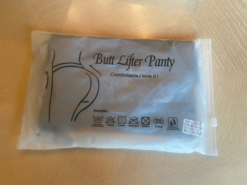 Comfortable High Waisted Butt Lifter Panty Black Small, 4 Pairs