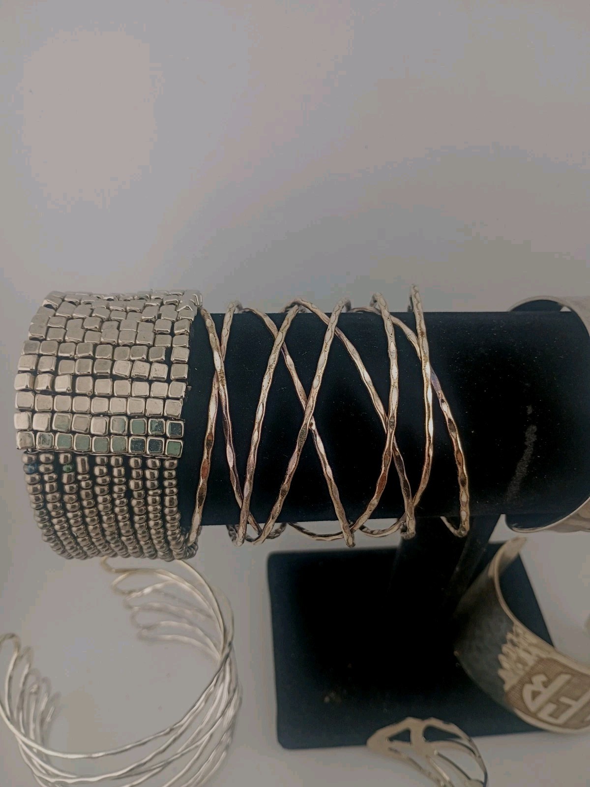 VTG Silver (Untested) Cuff Bracelet Collection Lot - image 3