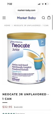 Neocate Junior Amino Acid-Based Formula - Unflavored - case of 4 cans