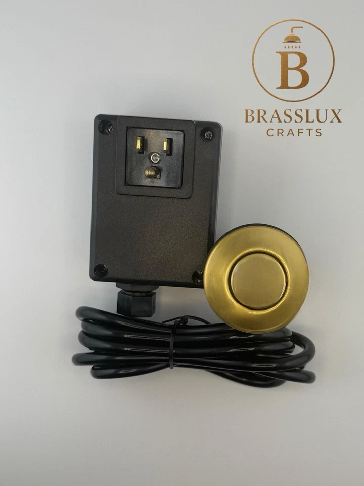 Kit de interruptor de aire eléctrico para eliminación de basura con botón de latón, interruptor de aire de latón - Imagen 4 de 4