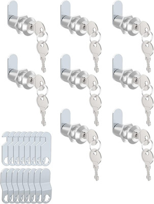8 Packs Drawer and Cabinet Locks (Keyed Different) Secure Important Files, 1-1/8