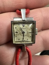 Ladies Rolex 18k Solid White Gold Cocktail Watch Ref. 1075 Era 1950’s