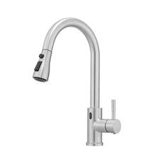 Touchless Single Handle 14.5 In. Pull down Sprayer Kitchen Faucet, Sensor 360 S