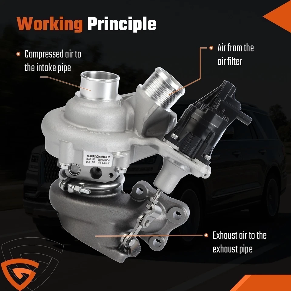 Left Turbo Turbocharger For 2018-2020 Ford F-150 Expedition Navigator 3.5L K03 - Image 4 of 4