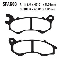 Bremsbelag BremsbeläGe EBC SFA603HH Vorne FüR Peugeot Django 150 S Bj. 2016-2017