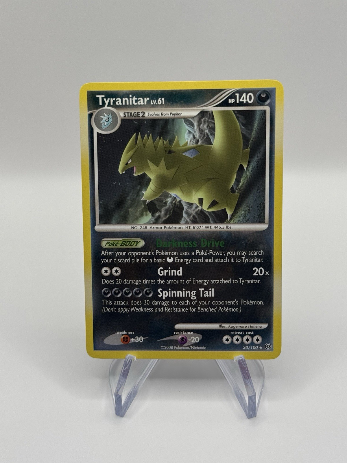 Tyranitar 30/100 Rare Stormfront MP Pokémon TCG Mid Era 2008 Rare Common