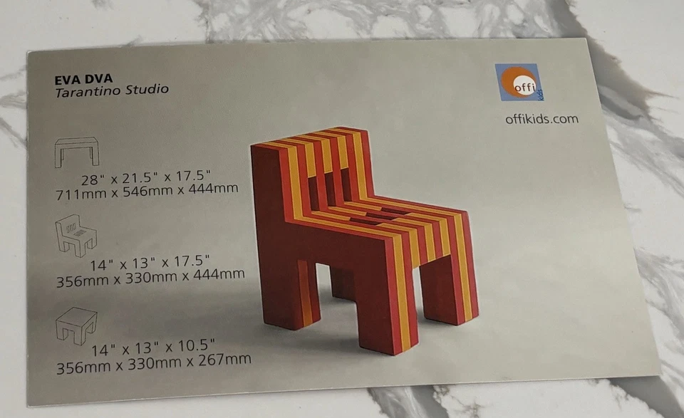 "Juego de 2 sillas de espuma para niños Offikids EVA DVA 14x13x17,5""" Foto 2 de 4