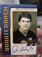 Tk Legacy Michigan Quarterback Collection Jim Harbaugh Auto /200