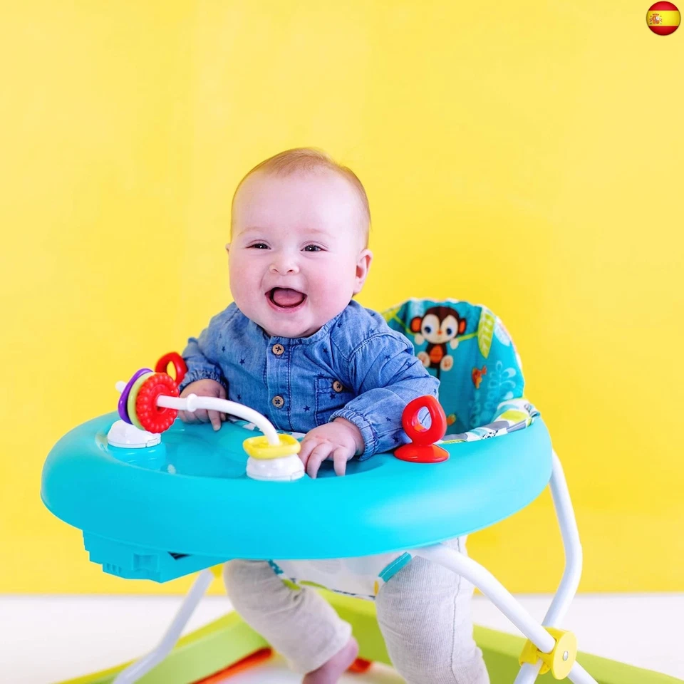 Bright Starts, Andador Primeros Pasos Plegable para Bebés Giggling Safari,  - Imagen 2 de 4