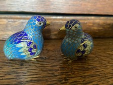 Chine: Deux cailles en cloisonné