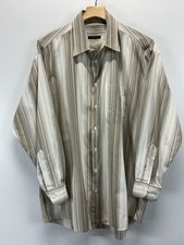 VINTAGE Burberry London Men's XL Shirt Striped Button Down Made In USA Neutral