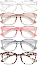 Blue Light Glasses for Woman Men | 99% Blocking 5 Pack Mix Color-1