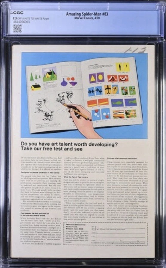 Amazing Spider-Man #83 CGC 7.5 White Pages Marvel Comics - Image 2 of 2