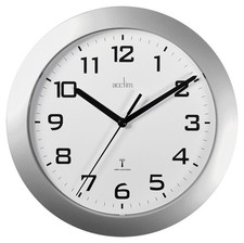 Acctim 74367 Peron Radio Controlled Wall Clock with a Silver  Tone Trim