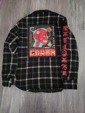 Logic COADM Tour 2019 Bobby Boy Mens Medium Black Quilted Wool Flannel Shirt