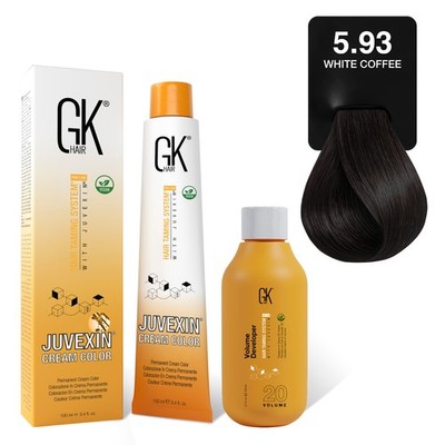 GK Hair Permanent Color Creme Amber series | Low Ammonia | 100% Grey Coverage |