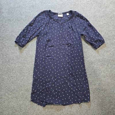 Maison Scotch Dress Womens Size Small Petite Blue Stars Pioneer Beaded Casual