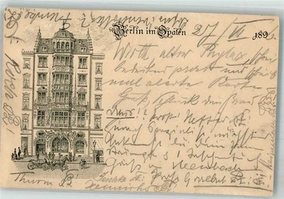 13588888 - 1000 Berlin Mitte Gasthaus Zum Spaten carriage 1896