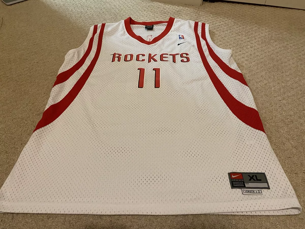 bosquejo Chaise longue especificar Vintage Nike NBA Houston Rockets #11 Yao Ming Home Jersey sz XL * Length +2  | eBay