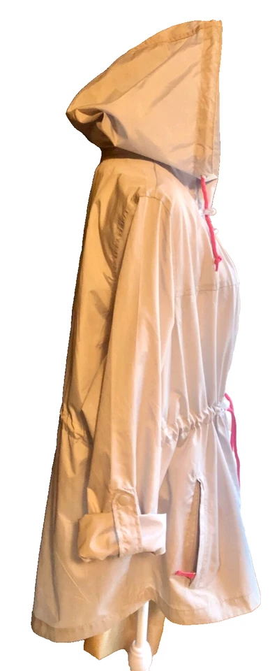 Погода укротитель женщин с капюшоном серый розовый Packable куртка ветровка парка XL - Изображение 3 из 4