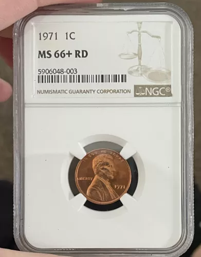 1971 1C, NGC MS 66+, RD
