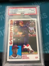 2019 Topps Update Nick Senzel 1984 Topps Baseball PSA Mint 9