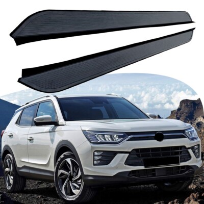 2Pcs Side Steps Running Board Nerf Bar Fits for SsangYong Korando 2019-2024