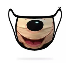 Original Mickey Mouse Face Cloth Face Mask - Adult Large
