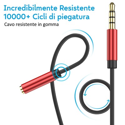 Cavo Audio Jack 3,5mm MMOBIEL Maschio-maschio 0,9m Per Cuffie E Microfono – Collegamento Universale - Foto 3
