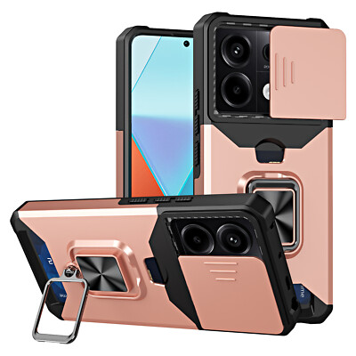 For Redmi Note 14 Pro Plus 11 Magnetic Lens Protection Phone Case With Kickstand