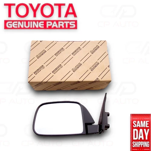 89 - 95 TOYOTA PICKUP FRONT DRIVER LEFT DOOR MIRROR BLACK OEM NEW