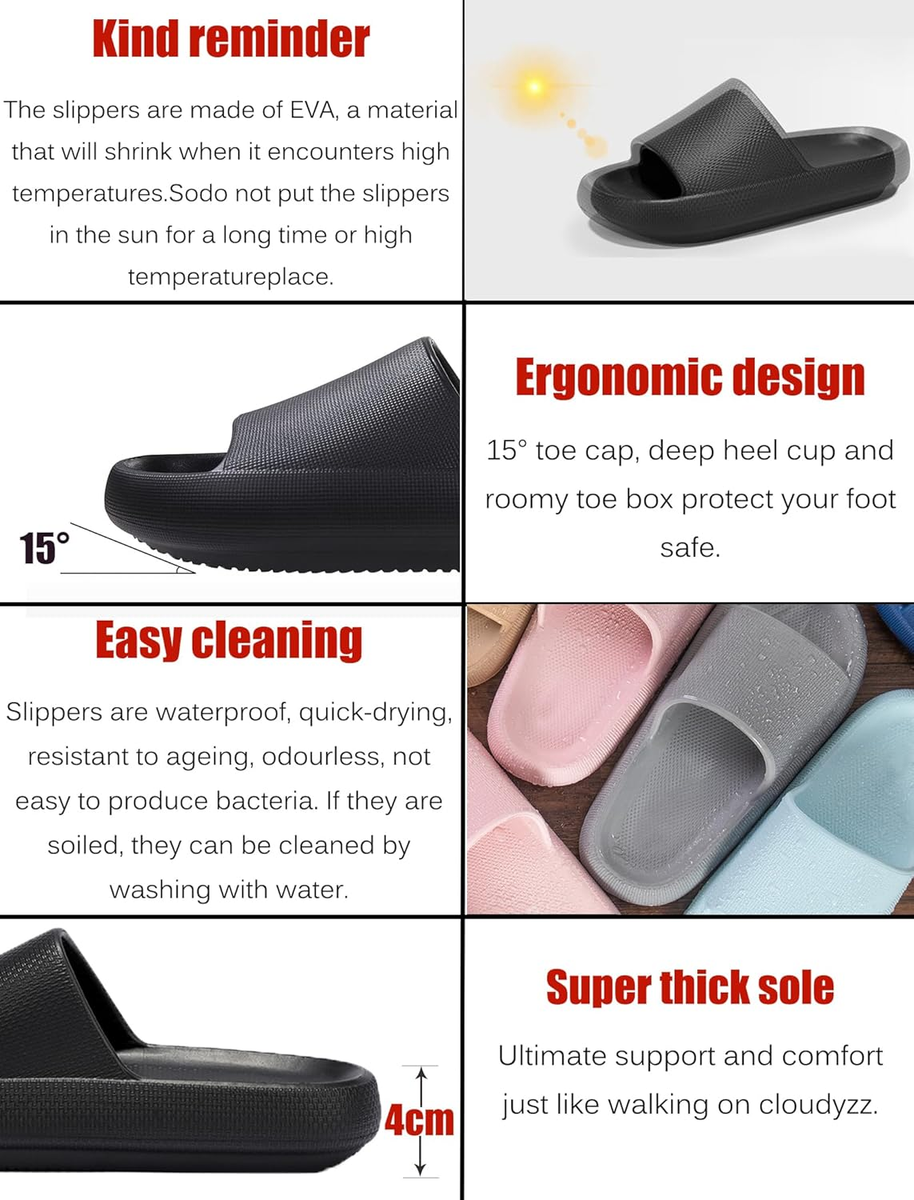 Misolin Badeschuhe Damen Herren Original Hausschuhe Cozislides