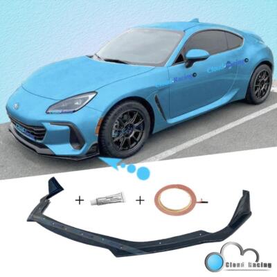 1pc For 2022-2024 Subaru BRZ Front Bumper Lip Black Urethane W/PreDrilled holes