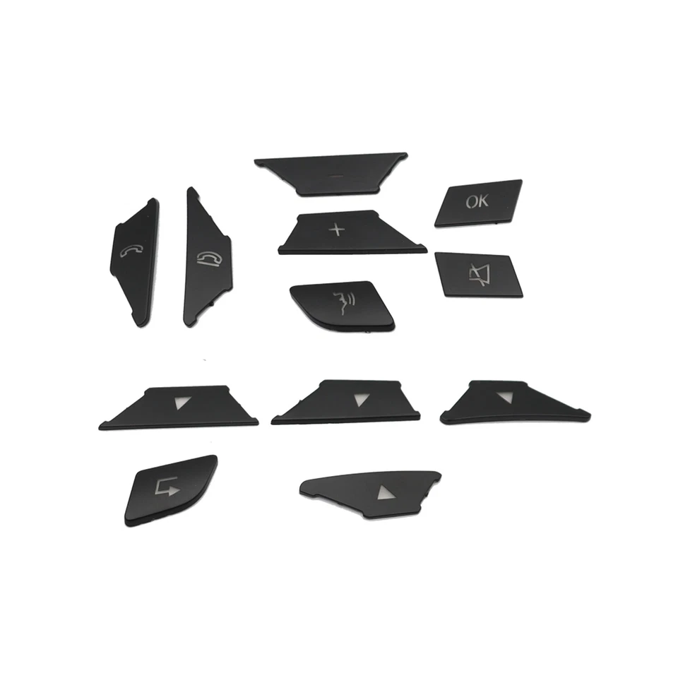 For Mercedes Benz E300 E350 E400 2012-2016 Black Steering Wheel Button Trim - Image 4 of 4