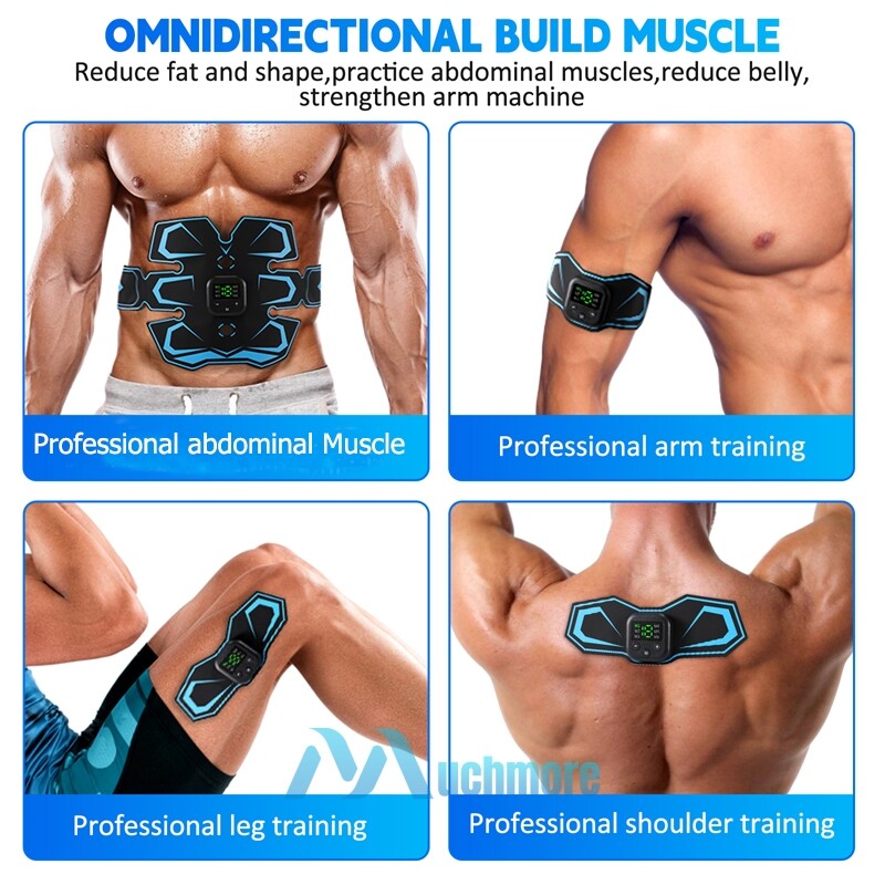 EMS ABS Abdominal Muscle Toning Trainer Fitness Gym Belt Hip Butt Lifting 6 Mode