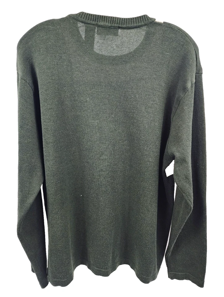 Suéter de mujer Axcess manga larga a rayas medianas verde y beige talla grande Foto 2 de 4